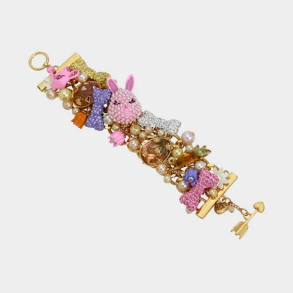 Betsey Johnson SOMEBUNNYS Baby Cluster BRACELET NWT